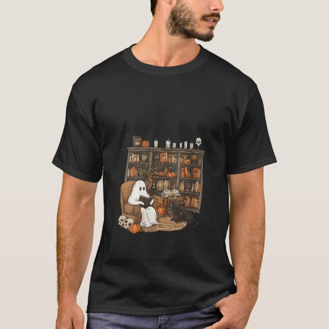 Womens Retro Librarian Bookshelf Teacher Boujee Gh T-Shirt (Front)