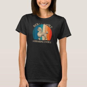 Womens Retro Poodle Dog Design For Grandma Mother T-Shirt
