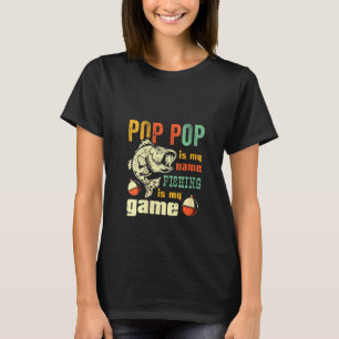 Womens Retro Pop Pop Bass Fishing Cool Fish Grandp T-Shirt