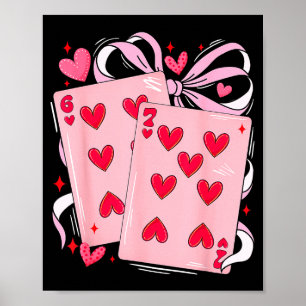 Womens Retro Six Seven 67 Meme Valentines Day Play Poster