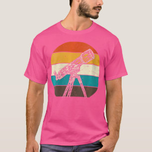 Womens Retro Telescope Outer Space Scientist Scien T-Shirt
