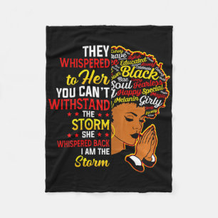 Womens Retro They Whispered To Her You Cannot With Fleece Blanket