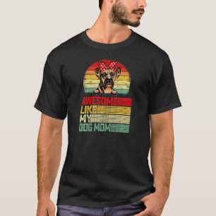 Womens Retro Vintage Awesome Like My Boxer Dog Mum T-Shirt