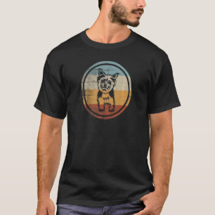 Womens Retro Vintage Dog Yorkshire Terrier T-Shirt