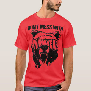 Womens Retro Vintage Don't Mess with Mama Bear  T-Shirt