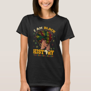 Womens Retro Vintage I Am Black History Pride Blac T-Shirt