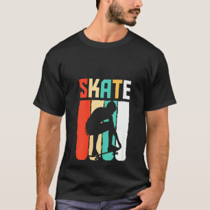 Womens Retro Vintage Skate Skater Skateboard Skate T-Shirt