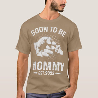 Womens Retro Vintage Soon To Be Mommy Est T-Shirt