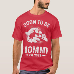 Womens Retro Vintage Soon To Be Mommy Est T-Shirt