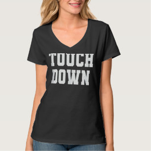 Womens Retro Vintage Touch Down Football Humour To T-Shirt