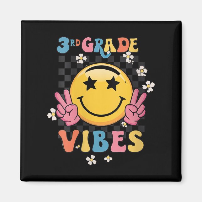 Womens Retro Welcome Back To School Teacher Boys G Magnet (Front)