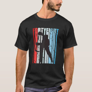 Womens Retro Womens 48th Ice Hockey Birthday Plays T-Shirt