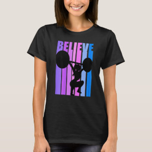 Womens Retro Womens Weightlifting Gym   Womans Bel T-Shirt