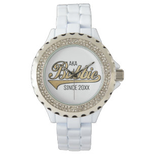 Women's Rhinestone Enamel Watch Grandmom/Bubbie
