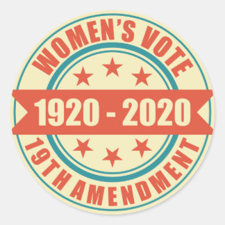 Women's Right to Vote Centennial Classic Round Sticker