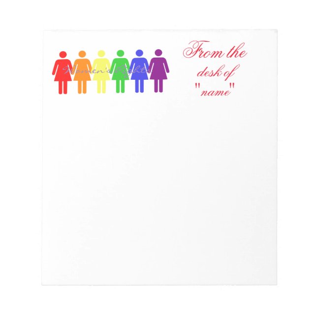 women's rights 2017 LGBTQIA Notepad (Front)