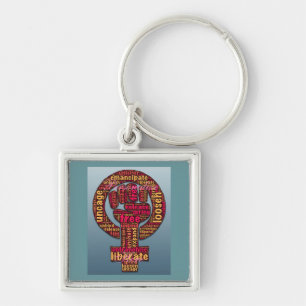 women's right's 2017 LGBTQIA raised fist Key Ring