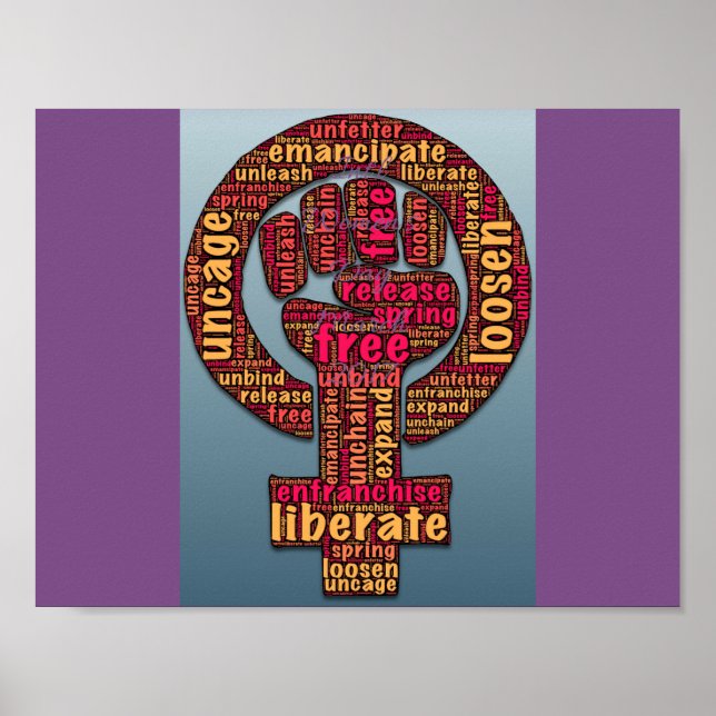 women's rights 2017  raised fist Thunder_Cove Poster (Front)