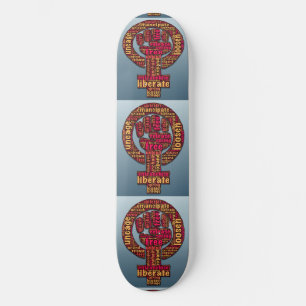 women's rights 2017 raised fist Thunder_Cove Skateboard