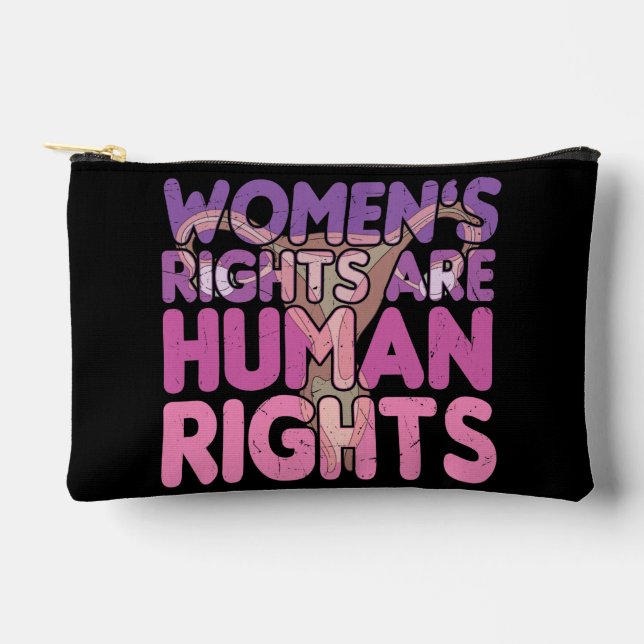 Women's Rights Are Human Rights Accessory Pouch (Front)