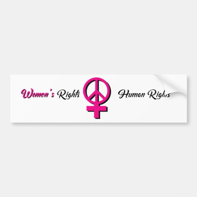 Women's Rights are Human Rights Bumper Sticker (Front)