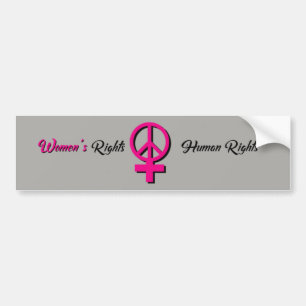Women's Rights are Human Rights Bumper Sticker