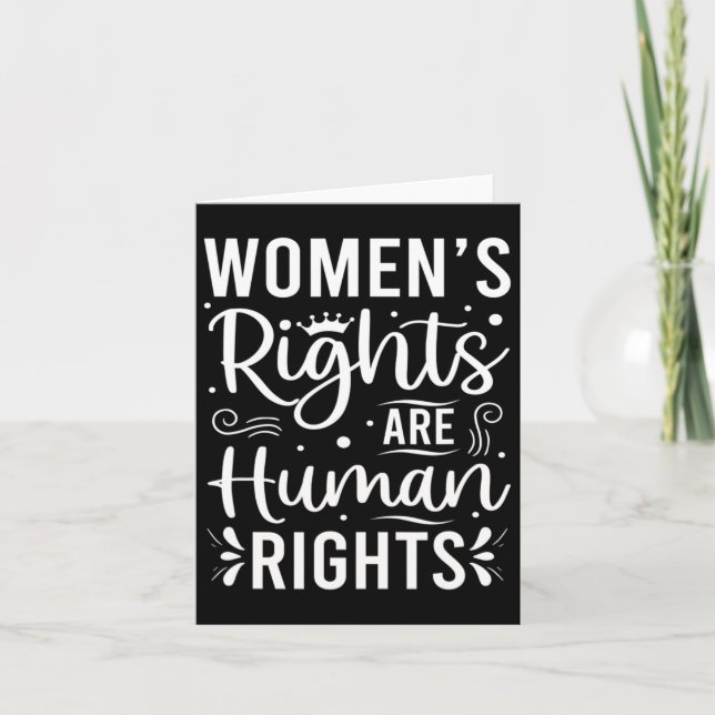 Women's Rights Are Human Rights  Card (Front)