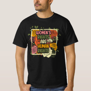 Women's Rights Are Human Rights Floral T-Shirt