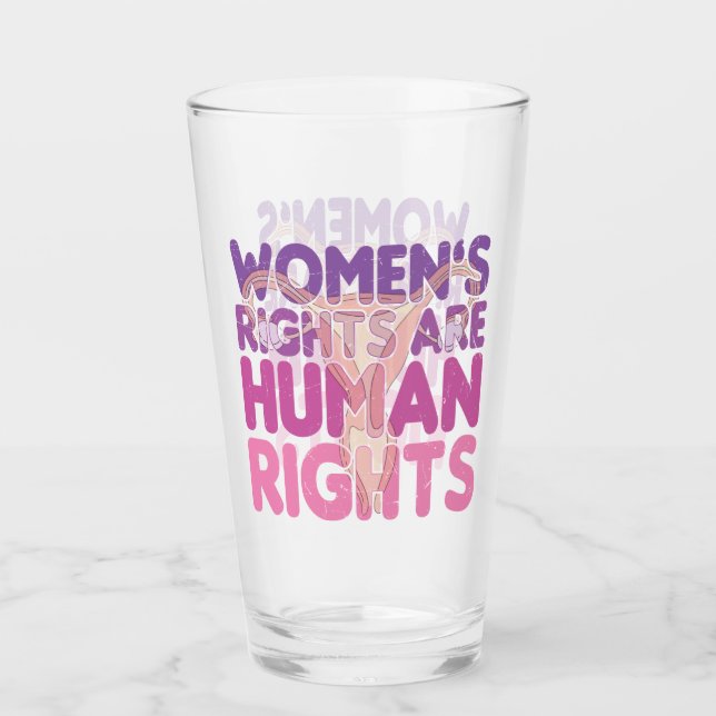 Women's Rights Are Human Rights Glass (Front)