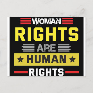 Women's rights are human rights  holiday postcard