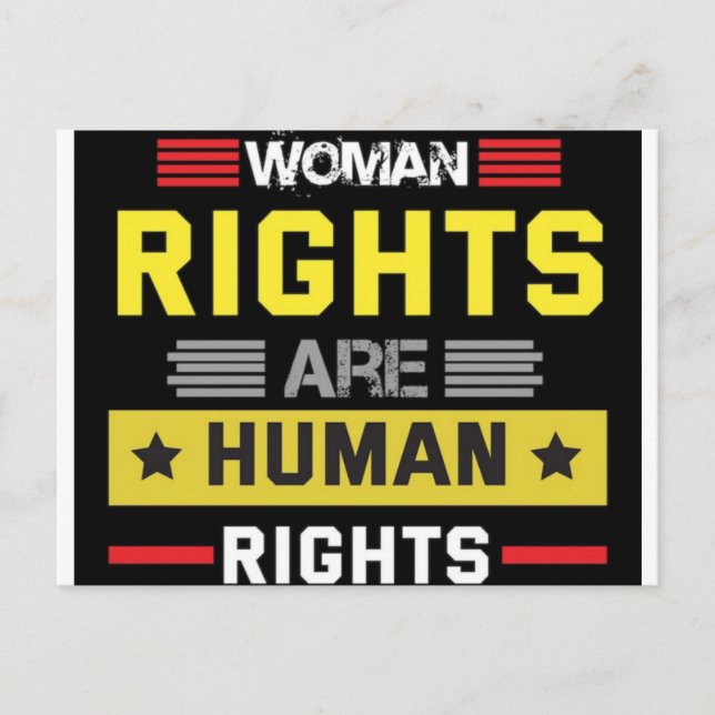 Women's rights are human rights  holiday postcard (Front)