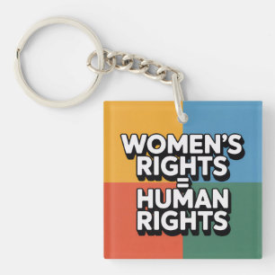Women's rights are human rights key ring