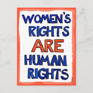 Women's rights are human rights postcard