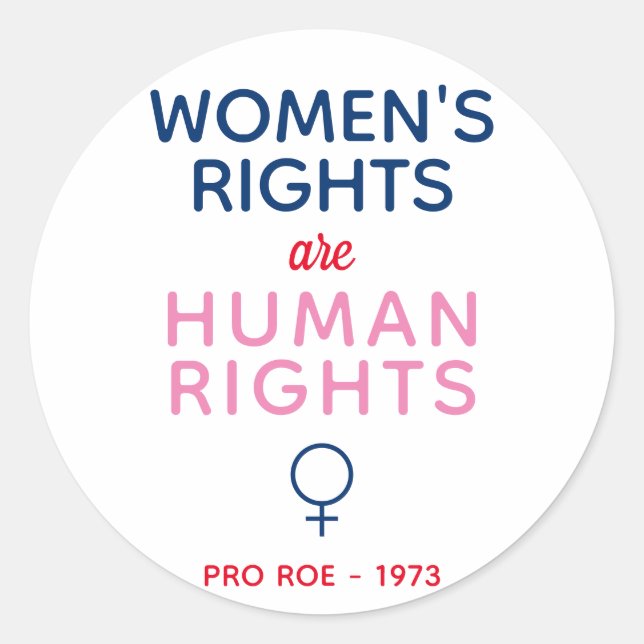 Women's Rights are Human Rights Sticker (Front)