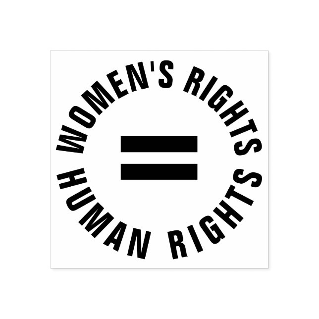 Women's Rights Equal Human Rights Feminist Rubber Stamp (Imprint)