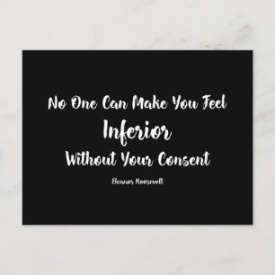 Womens Rights   Feeling Inferior Eleanor Roosevelt Postcard