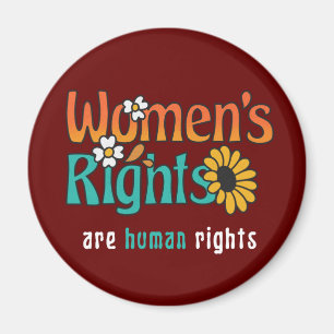 Women's Rights Human Rights Floral Quote Magnet