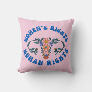 Womens Rights Human Rights Floral Uterus  Cushion