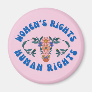 Womens Rights Human Rights Floral Uterus Magnet