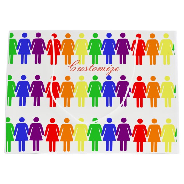 women's rights LGBTQIA Thunder_Cove any colour Large Gift Bag (Front)