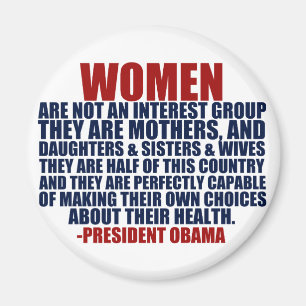 Women's Rights Obama Quote Magnet