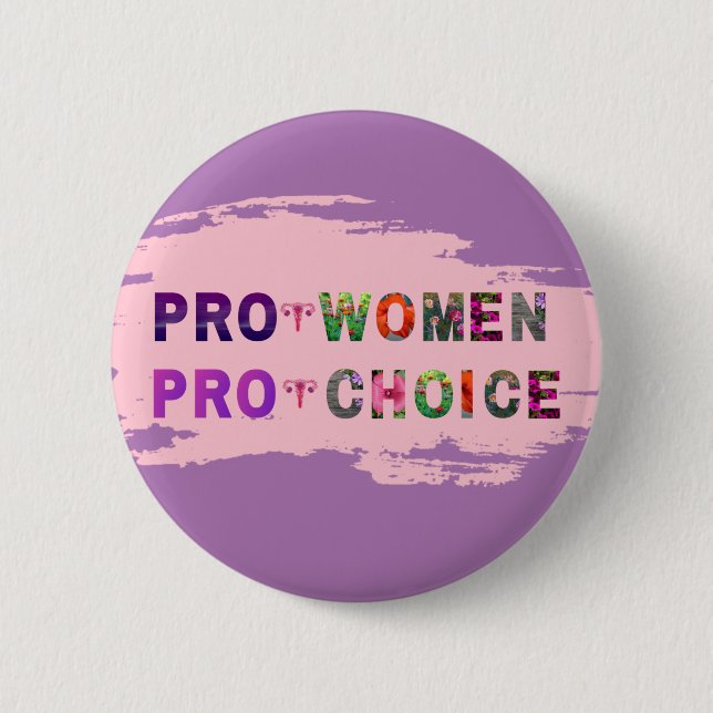 Women's Rights Pro-Women Pro-Choice Button (Front)