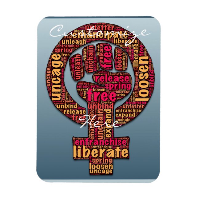 women's rights raised fist 2017 LGBTQIA Magnet (Vertical)