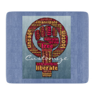 women's rights raised fist Thunder_Cove Cutting Board