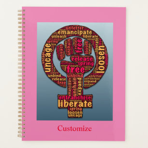 women's rights raised fist Thunder_Cove Planner