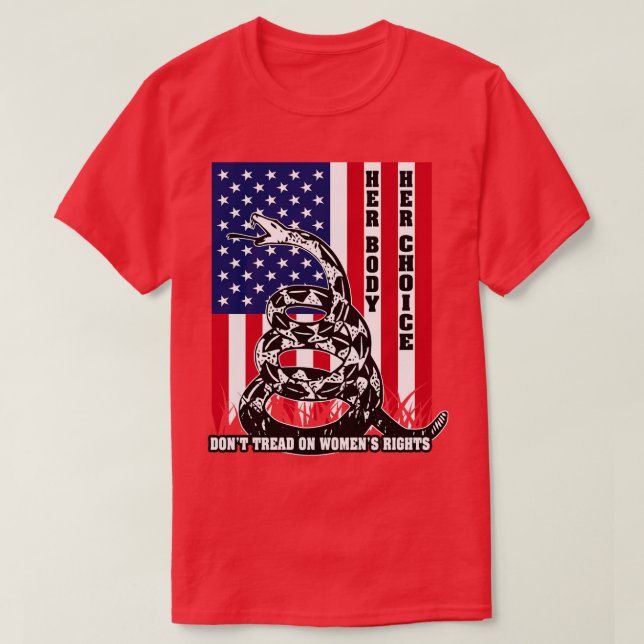 Womens Rights Reproductive Health American Flag Do T-Shirt (Design Front)