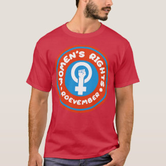 Womens Rights Roevember Typography Badge T-Shirt