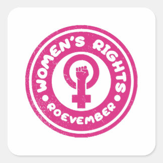 Women's Rights Roevember - Vintage Pink Square Sticker