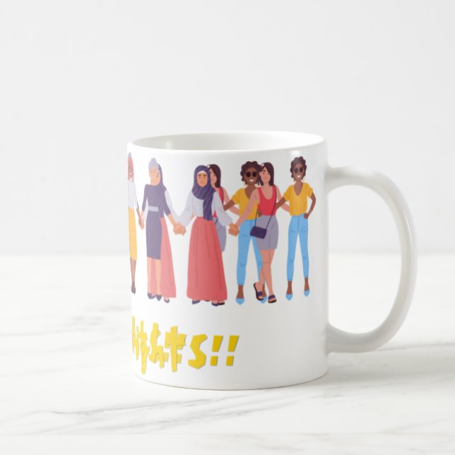 Womens Rights!! Sticker  Coffee Mug (Right)