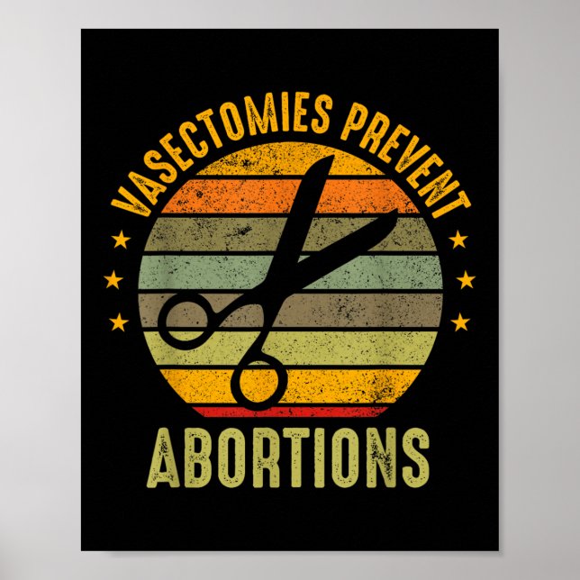 Womens Rights Vasectomies Prevent Abortions Pro Ch Poster (Front)